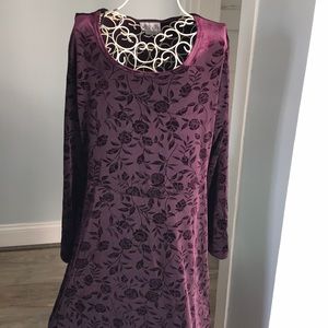NWOT Retro Size 14 David Warren velour midi dress new